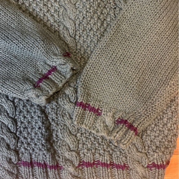 Vintage Russ Petites Light Blue Cable Knit Sweater - Picture 4 of 5